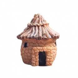 1PC Khaki-ház - DIY figura kézműves növény fazékkerti dísz miniatűr tündérkert dekoráció Új