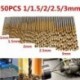 Nincs szín - UK 50db 1-3mm HSS titán bevonatú fűrészszár csavarfúró szett fa fém szerszám
