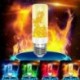 Zöld - 4 üzemmód E27 LED villogó láng lámpa izzó égő tűzhatás gyertya izzó fény !!
