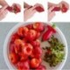 Nincs szín - Strawberry Berry Stem Gem Leaves Huller Remover Removal Fruit Corer Kitchen eszköz