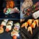 2db Fekete - 44cm x 33cm-es - Tapadásmentes grill sütőlap - BBQ - Kerti sütögetéshez
