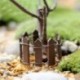 fehér - Miniatűr tündérkert fa kerítés babaház terrárium barkács kiegészítők dekoráció USA