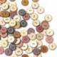 2CM - 100db Boho 2 lyukú kerek fa gomb varrófa Scrapbooking barkácsolás kézműves