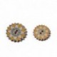 2CM - 100db Boho 2 lyukú kerek fa gomb varrófa Scrapbooking barkácsolás kézműves