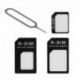 Nincs szín - Nano SIM-kártya mikrostandard adapter adapter átalakító készlet Iphone 4S 5 5S készülékhez