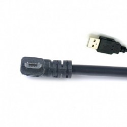 * B-0,3M (mikro USB) - 90 fokos derékszögű L típusú C / Android / Micro USB adatszinkron gyors töltőkábel