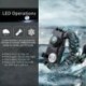 Fekete (20 az 1-ben) - 20 az 1-ben Paracord karkötő LED kovakő tűzindító iránytű síp kés kültéri