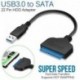 Nincs szín - USB 3.0 - 2.5 &quot SATA III merevlemez-adapter kábel SATA - USB 3.0 átalakító US