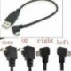 Bal (USB 3.0 férfi - nő) - 90 fokos USB 3.0 A férfi-női adapter kábel szöghosszabbító hosszabbító vezeték