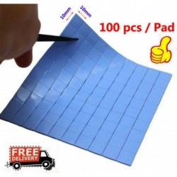 Nincs szín - 100X kék 100x100x1mm GPU CPU hűtő hűtőborda szilikon hővezető pad