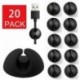 Nincs szín - 20 csomag kábeltartó markolat asztali falszervező asztali vezeték vezeték USB tartó USA