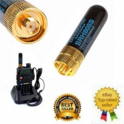 Nincs szín - 10W 5CM kétsávos SRH805S SMA-F női antenna Baofeng GT-3 UV-5R BF-888s rádió ~