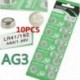 10PCS 10PCS 1.55V AG3 SG3 LR41 ... - 5/10 / 100PCS alkáli érme gombelem a robusztus játékóra távirányítóhoz