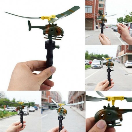 Nincs szín - Húzzon húr fogantyú helikopter repülőgép repülőgép drone szabadtéri repülő gyerekek játék ajándék