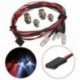 Nincs szín - ÚJ stílusú RC On-Road autó LED éjszakai 5 mm-es fehér és 3 mm-es piros fényszórók 4 LED-es lámpa