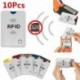 Arany - 10db RFID blokkoló hüvelyes hitelkártya védő bankkártya tartó pénztárcákhoz