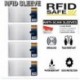 Arany - 10db RFID blokkoló hüvelyes hitelkártya védő bankkártya tartó pénztárcákhoz