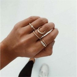 A22-5Pcs / Arany készlet - 12db ezüst / arany Boho verem sima csülök felett Midi ujj gyűrűk készlet ajándék