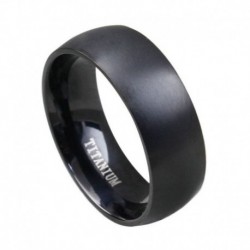 11. méret - Férfi fekete titán acél gyűrű 8 mm esküvői eljegyzés évforduló sáv mérete 8-11