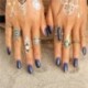 A21-9Pcs / Ezüst szett - 12db ezüst / arany Boho verem sima csülök felett Midi ujj gyűrűk készlet ajándék