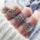 A31-13Pcs / Arany készlet - 12db ezüst / arany Boho verem sima csülök felett Midi ujj gyűrűk készlet ajándék