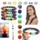 * 8 - UK 7 csakra karkötő kristálykövek gyógyító gyöngyök ékszerek Mala Reiki szorongás