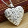 Locket üreges szív fénykép - Új egyszerű édes szavak Szeretem ezüst tónusú medál nyaklánc lánc legjobb szerető