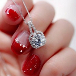 Nincs szín - Új divat Crystal Charm medál ékszer lánc vaskos nyilatkozat Choker nyaklánc