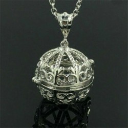 Nincs szín - Silver Locket nyaklánc illat illóolaj aromaterápiás diffúzor medál AU