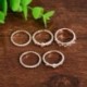 8 * - 5db / készlet Crystal Rose Gold halmozott gyűrű 5 szikrázó gyűrű Boho ékszer