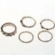8 * - 5db / készlet Crystal Rose Gold halmozott gyűrű 5 szikrázó gyűrű Boho ékszer