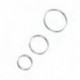 Ezüst - 3db sebészeti acél zökkenőmentes orrpántok fültragusz ajakgyűrűk piercing ékszerek