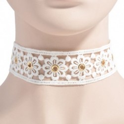 1 * - Gótikus Retro Csipke Virág Tetoválás Choker gallér nyaklánc divat punk fekete fehér