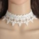 1 * - Gótikus Retro Csipke Virág Tetoválás Choker gallér nyaklánc divat punk fekete fehér