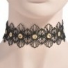 2 * - Gótikus Retro Csipke Virág Tetoválás Choker gallér nyaklánc divat punk fekete fehér