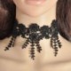2 * - Gótikus Retro Csipke Virág Tetoválás Choker gallér nyaklánc divat punk fekete fehér