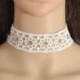 2 * - Gótikus Retro Csipke Virág Tetoválás Choker gallér nyaklánc divat punk fekete fehér