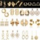 Design-15 ezüst (5 cm) - Boho geometriai kerek kör Dangle Drop fülbevaló fülbevalók női divat ékszerek