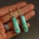 * 102 (4X1CM) - 925 ezüst dangle csepp fülbevaló fülhorog holdkő női divat ékszer ajándék