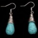 * 102 (4X1CM) - 925 ezüst dangle csepp fülbevaló fülhorog holdkő női divat ékszer ajándék