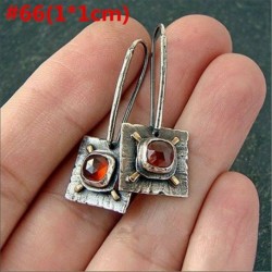* 66 - 925 ezüst dangle csepp fülbevaló fülhorog holdkő női divat ékszer ajándék