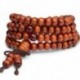 * 4 Piros - 6mm 108 gyöngy természetes szantálfa buddhista Buddha fa ima Mala karkötő ajándék