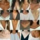 12 * 3 rétegű Nap Hold nyaklánc - Női Boho többrétegű choker hosszú lánc állítás nyaklánc medál ékszer ajándék
