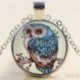 Fehér fluoreszkáló felkelő hold - Vintage punk üveg Cabochon bronz lánc pillangó medál nyaklánc ékszerek