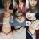 * 35 - Vintage retro fekete csipke kristály varázsa medál choker nyaklánc gótikus ékszerek
