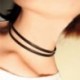 * 36 - Vintage retro fekete csipke kristály varázsa medál choker nyaklánc gótikus ékszerek