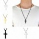 * 4 - Unisex divat 925 ezüst rozsdamentes acél kereszt medál lánc nyaklánc ékszer