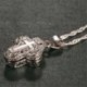 * 13 - Unisex divat 925 ezüst rozsdamentes acél kereszt medál lánc nyaklánc ékszer