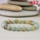 * 32 Amazonit gyöngy (8MM) - Férfi természetes drágakő gyöngy karkötő Buddha fej varázsa gyöngyös karkötő ékszerek