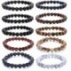 * 32 Amazonit gyöngy (8MM) - Férfi természetes drágakő gyöngy karkötő Buddha fej varázsa gyöngyös karkötő ékszerek